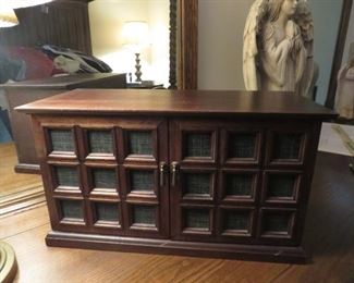 $30.00, Artisan, Solid Wood Jewelry Box vg condition, 10 x 18"