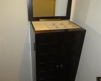 $45.00, Wood Jewelry Chest 52" T vg condition