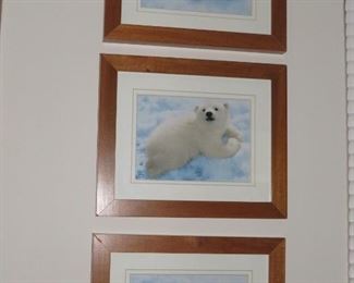 $25.00, Set of 3 Kennan Ward Polar Bear Cubs