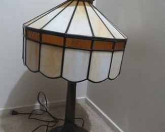 $25.00, 24" stained glass lamp, VG condition