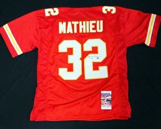 Tyrann Mathieu Kansas City Chiefs No. 32 Autographed Jersey With JSA Certification