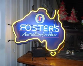 Fosters neon beer sign