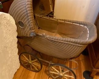 $50.00   Excellent condition Antique wicker buggy