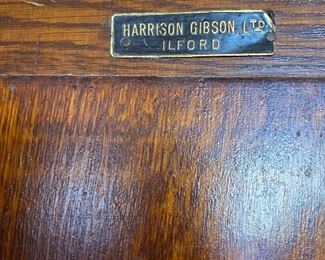 Label on the armoire.  It's originally from England