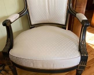 $40.00   black and cream accent chair 