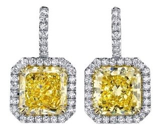 Fancy Yellow Diamond Earrings