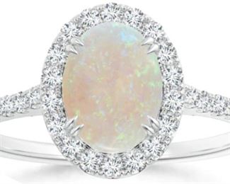 Opal and Diamond Ring