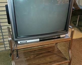 Vintage Sylvania TV with vintage TV stand $20