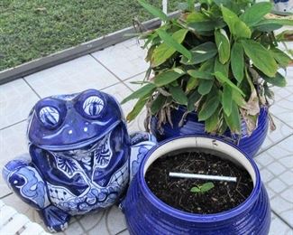 Nora cobalt frog and pots