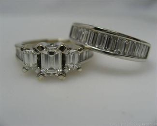 14kt White Gold Diamond Wedding Rings
