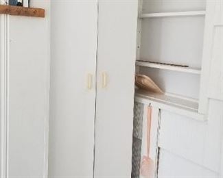 White laminate storage cabinet