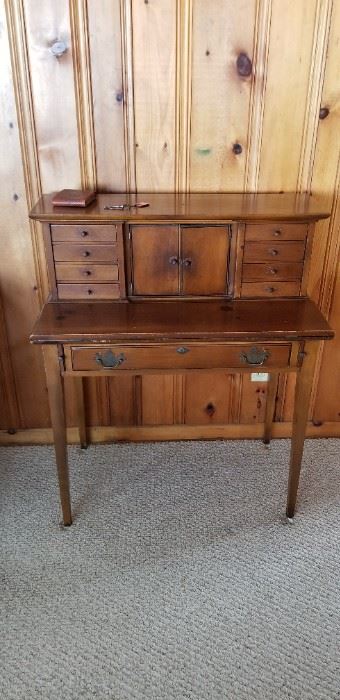 Solid cherry secretary desk, made by Townshend in Vermont