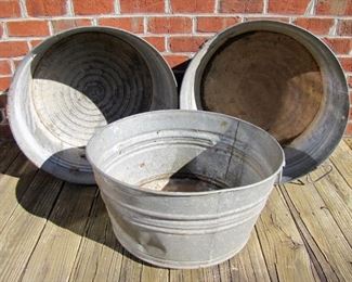 Vintage Galvanized Tubs