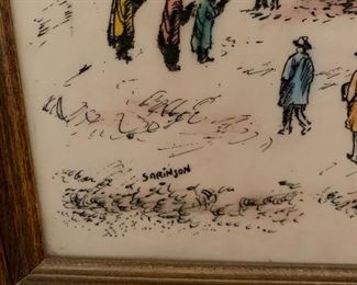 Signed Sarinjon Judicia framed art