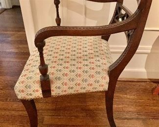 Detail; regency style armchair