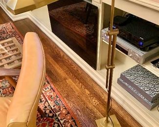 $160; Vintage standing swing arm lamp, tested and working. Adjustable: 52.5" at the tallest, 18" wide 