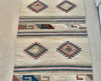 $200; Hand woven rug; 60" x 31"