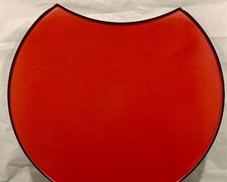 $45 - Red and Black Lacquer Bar Tray, 14" x 13"