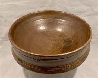 $40 - Footed Ceramic Bowl, 4" H x 10.5" W