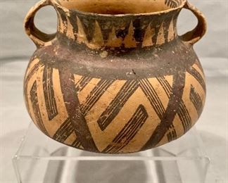 TO BE PRICED - Clay vessel, 4.5"high; 