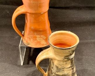 $50 - Pair Ceramic Mugs, 5" H x 4.5" W