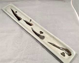 $30 - Studio ceramic long platter, 19.5" x 3"