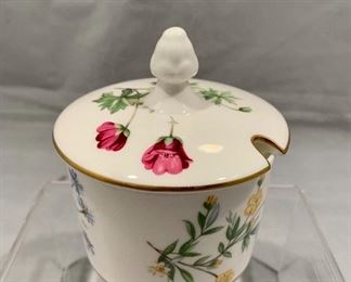 $20; Minton 'Meadow' Sugar Bowl, 4" H x 4" W 