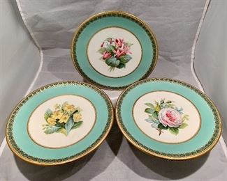 $20 each ; Three Pedestal Cake Plates, each 9" diameter, 2.75" H