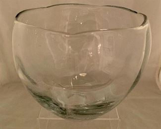 $30; Art glass bowl, 7" H x 7.5" W