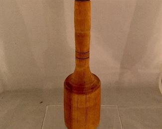 $10; Vintage muddler, 10" long x 2.5" at widest