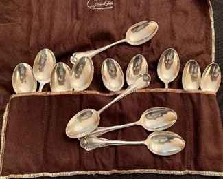 Camusso Sterling Service; 15 Camusso Made in Peru Sterling Silver Teaspoons, 365 g, 5.5" long.  SOLD AS COMPLETE SET