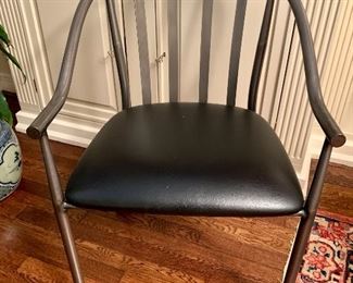 $40 - Office chair on caster wheels,  32.5” H x 21” W, seat height is 17.5”
