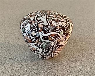 Detail; Acoma Pottery signed S. Lewis