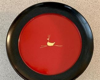 $20 - Lacquer tray; approx 5" diameter