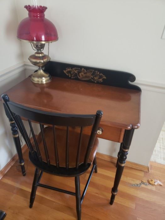 Hitchcock Desk and Signed Chair