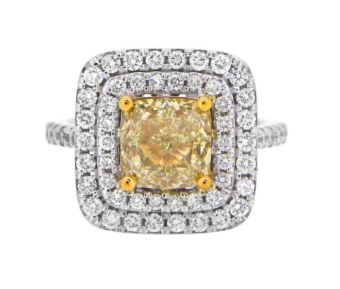 GIA Fancy Yellow Diamond Ring 