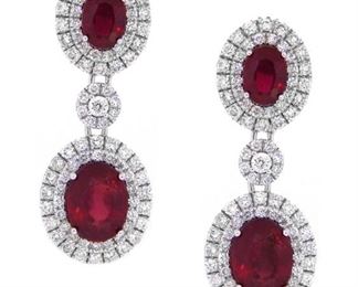 Ruby Diamond Earrings