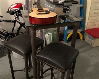 Bar - table 2 chairs - small guitar - Huffy Bike - aluminum ladder sold.
