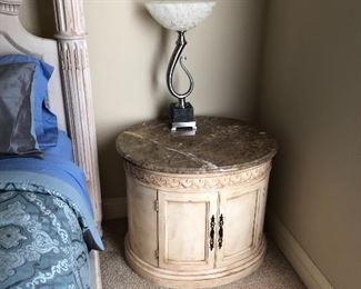 Pair of Bedside tables for the King size bed - and pair of lamps