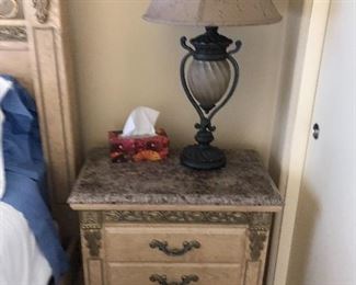 King size bedside table - lamps not for sale