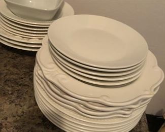 white plates
