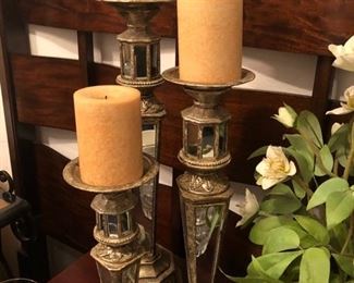 Behind candles is a queen size bed frame !