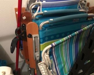 loads of beach chairs