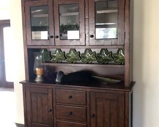 Pottery Barn hutch and dishes