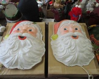 Vintage Santa Claus faces
