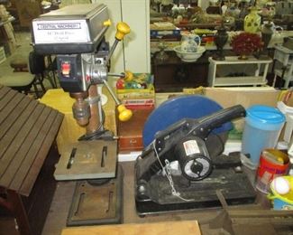 Drill press and power saw
