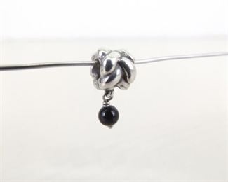 Authentic PANDORA #790388O Black Onyx Dangle Charm Bead
