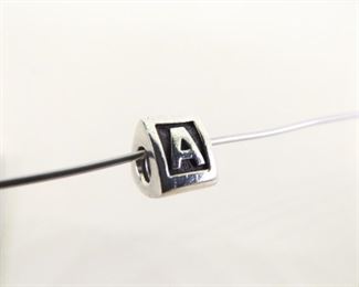 Authentic PANDORA #790323A Alphabet Letter A Charm Bead
