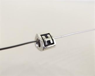 Authentic PANDORA #790323H Alphabet Letter H Charm Bead
