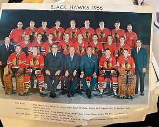 Black Hawks team photo 1966